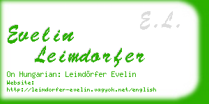 evelin leimdorfer business card